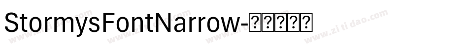 StormysFontNarrow字体转换