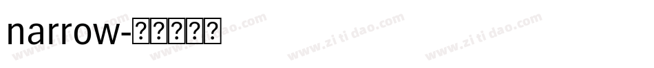narrow字体转换