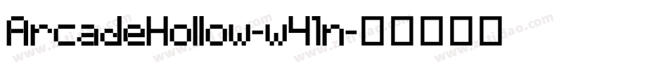 ArcadeHollow-w41n字体转换