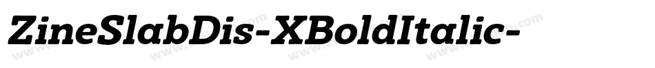 ZineSlabDis-XBoldItalic字体转换