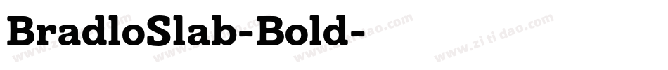 BradloSlab-Bold字体转换