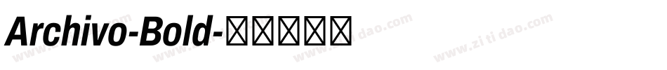 Archivo-Bold字体转换