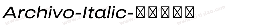 Archivo-Italic字体转换