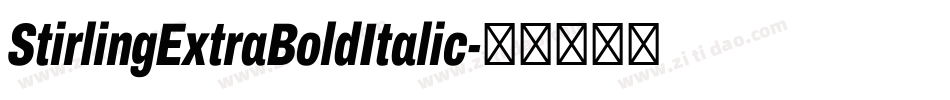StirlingExtraBoldItalic字体转换