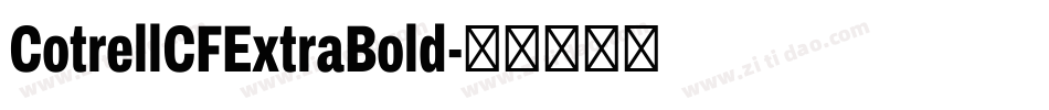 CotrellCFExtraBold字体转换