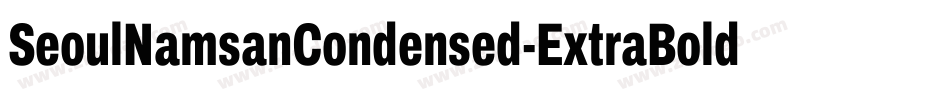 SeoulNamsanCondensed-ExtraBold字体转换