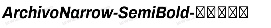 ArchivoNarrow-SemiBold字体转换