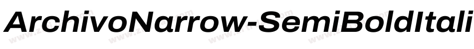 ArchivoNarrow-SemiBoldItalic字体转换