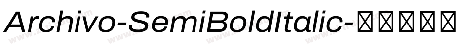 Archivo-SemiBoldItalic字体转换
