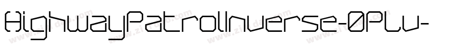 HighwayPatrolInverse-0PLv字体转换
