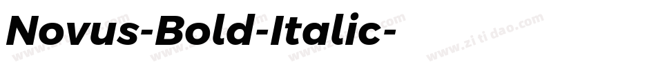 Novus-Bold-Italic字体转换