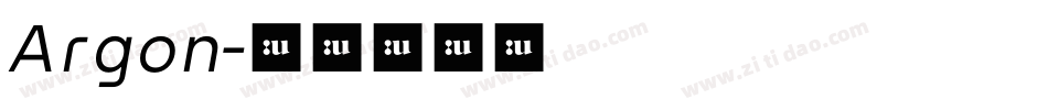 Argon字体转换