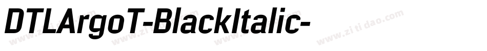DTLArgoT-BlackItalic字体转换