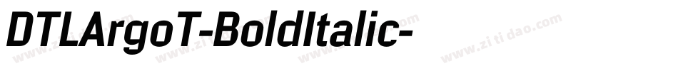 DTLArgoT-BoldItalic字体转换