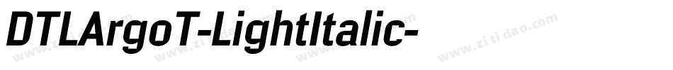 DTLArgoT-LightItalic字体转换