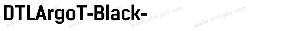 DTLArgoT-Black字体转换