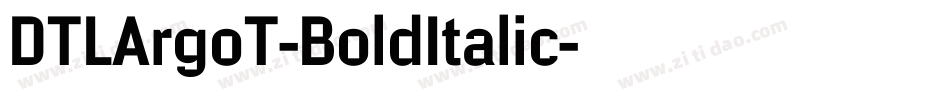 DTLArgoT-BoldItalic字体转换
