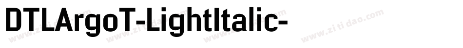 DTLArgoT-LightItalic字体转换