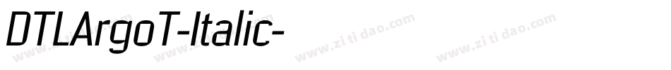 DTLArgoT-Italic字体转换