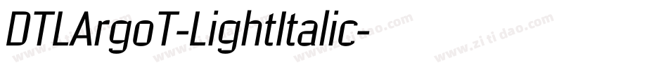 DTLArgoT-LightItalic字体转换