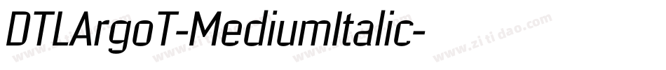 DTLArgoT-MediumItalic字体转换