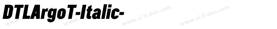 DTLArgoT-Italic字体转换