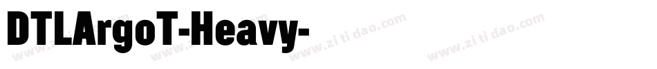 DTLArgoT-Heavy字体转换