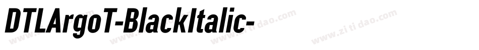 DTLArgoT-BlackItalic字体转换