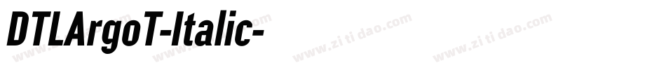 DTLArgoT-Italic字体转换