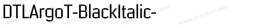 DTLArgoT-BlackItalic字体转换
