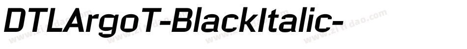 DTLArgoT-BlackItalic字体转换