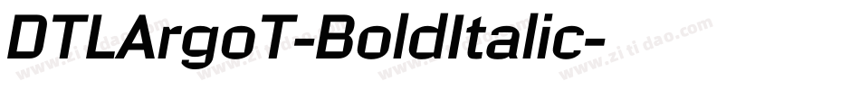 DTLArgoT-BoldItalic字体转换