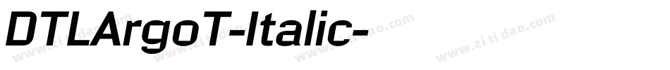 DTLArgoT-Italic字体转换