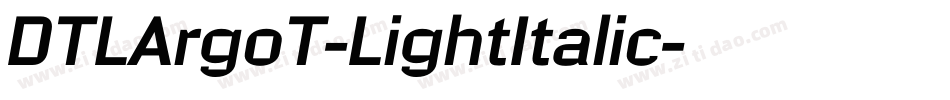 DTLArgoT-LightItalic字体转换