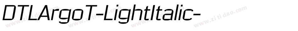 DTLArgoT-LightItalic字体转换