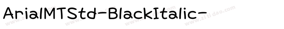 ArialMTStd-BlackItalic字体转换