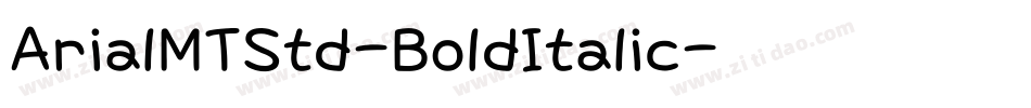 ArialMTStd-BoldItalic字体转换