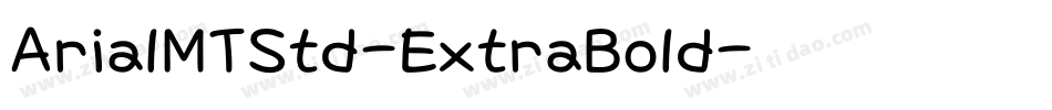 ArialMTStd-ExtraBold字体转换