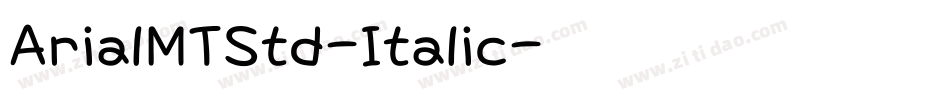 ArialMTStd-Italic字体转换