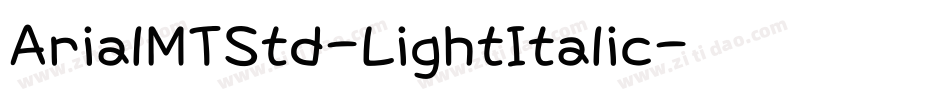 ArialMTStd-LightItalic字体转换