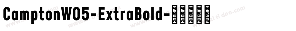 CamptonW05-ExtraBold字体转换