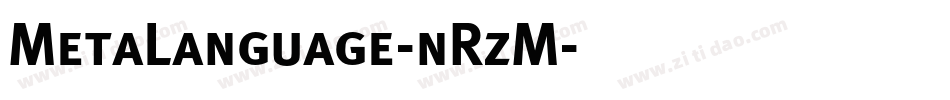 MetaLanguage-nRzM字体转换