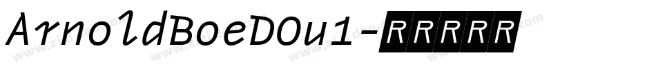 ArnoldBoeDOu1字体转换
