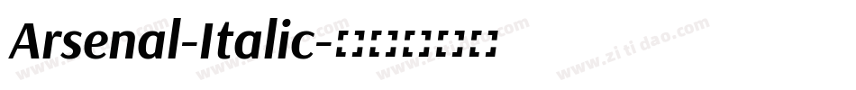 Arsenal-Italic字体转换