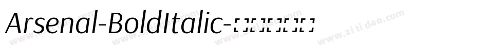Arsenal-BoldItalic字体转换