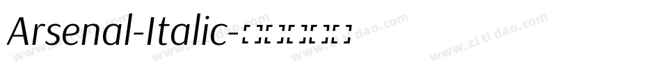 Arsenal-Italic字体转换