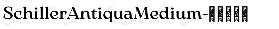 SchillerAntiquaMedium字体转换 SchillerAntiquaMedium字体转换