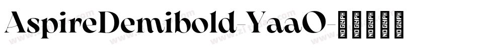AspireDemibold-YaaO字体转换