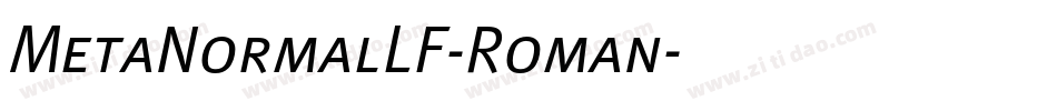 MetaNormalLF-Roman字体转换