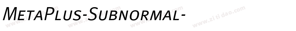 MetaPlus-Subnormal字体转换